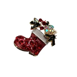 Bijou broche Chaussette de Noël | Laura Vita Best Sale
