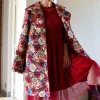 Manteau Atlas Rouge Studio | Laura Vita Best Sale
