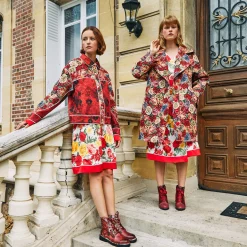 Manteau Atlas Rouge Studio | Laura Vita Best Sale
