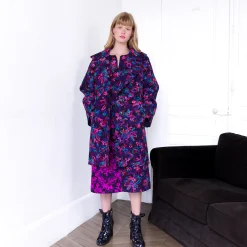 Manteau Atlas Violet Studio | Laura Vita Outlet