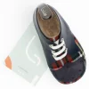 Patère murale pièce unique motif tartan bleu marine | Laura Vita Best