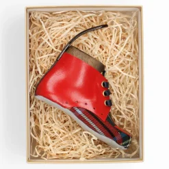 Patère murale pièce unique motif tartan rouge | Laura Vita New