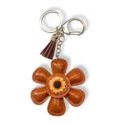 Porte-clés Fleur en cuir | Laura Vita Outlet