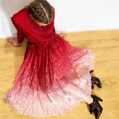 Robe Dundee Rouge dégradé Exclusivité | Laura Vita Discount