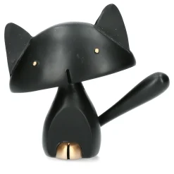 Statue porte bagues petit chat noir | Laura Vita Shop